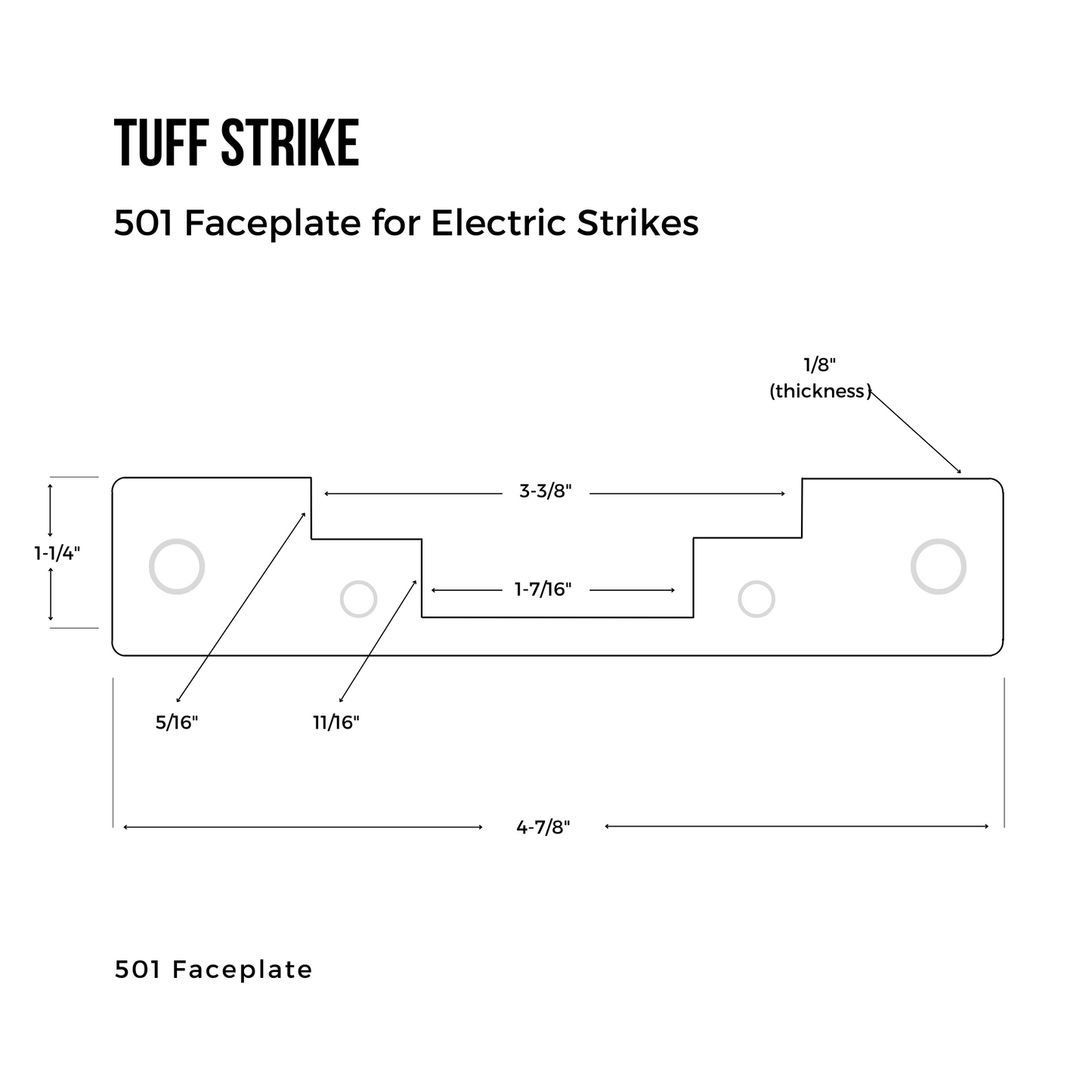 501 Faceplates for electric strikes