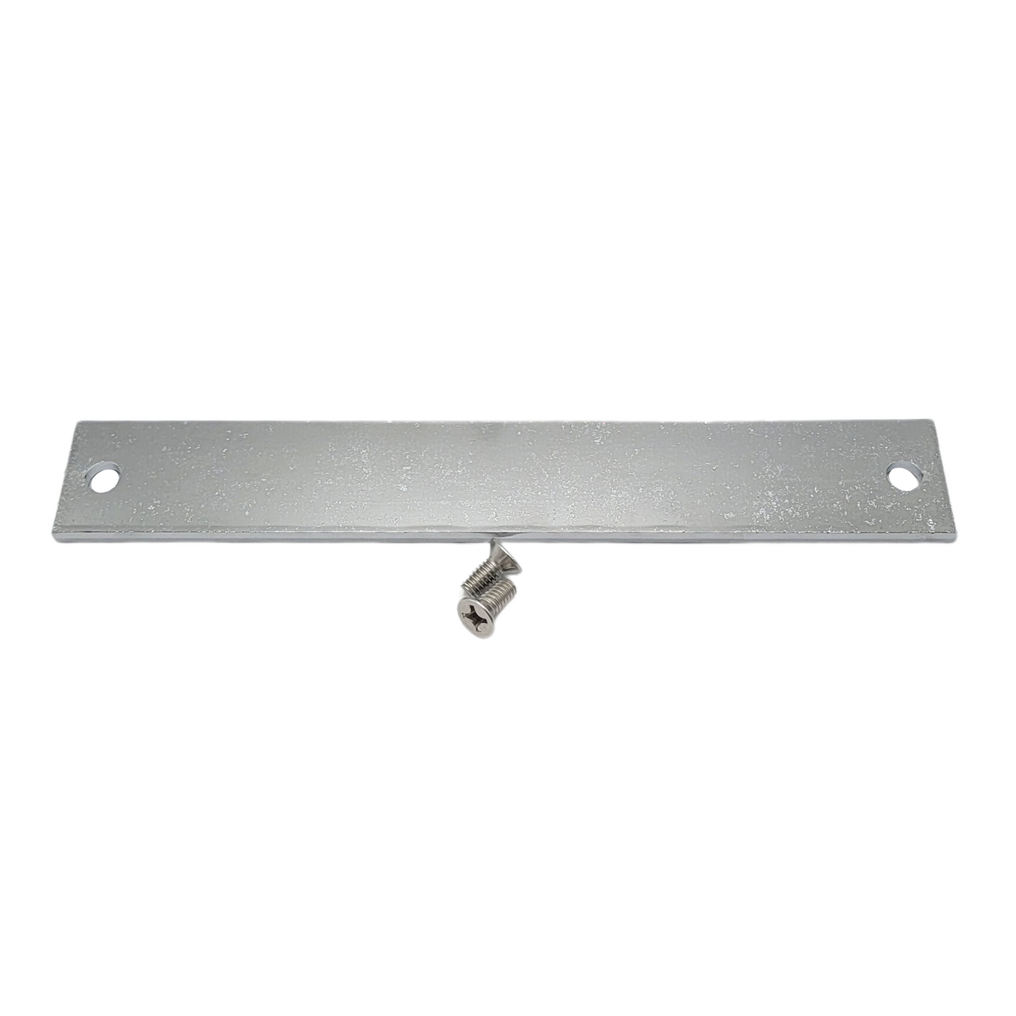 mortise lock filler plate 1-1/4 x 8 brushed chrome