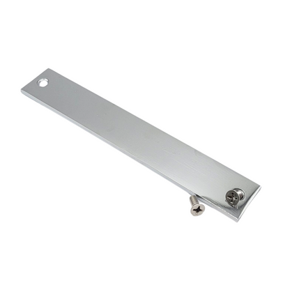 mortise lock filler plate 1-1/4 x 8 brushed chrome