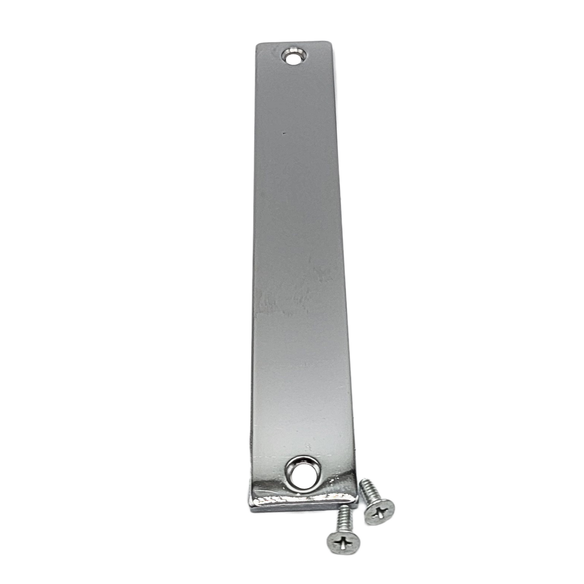 mortise lock filler plate 1-1/4 x 8 polished chrome