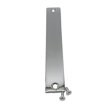 mortise lock filler plate 1-1/4 x 8 polished chrome