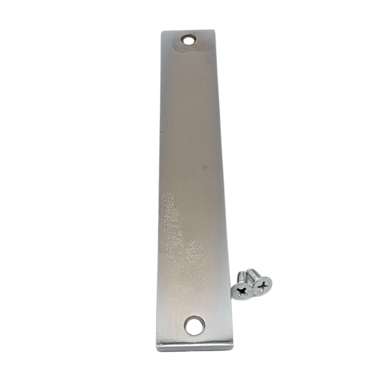 mortise lock filler plate 1-1/4 x 8 polished chrome