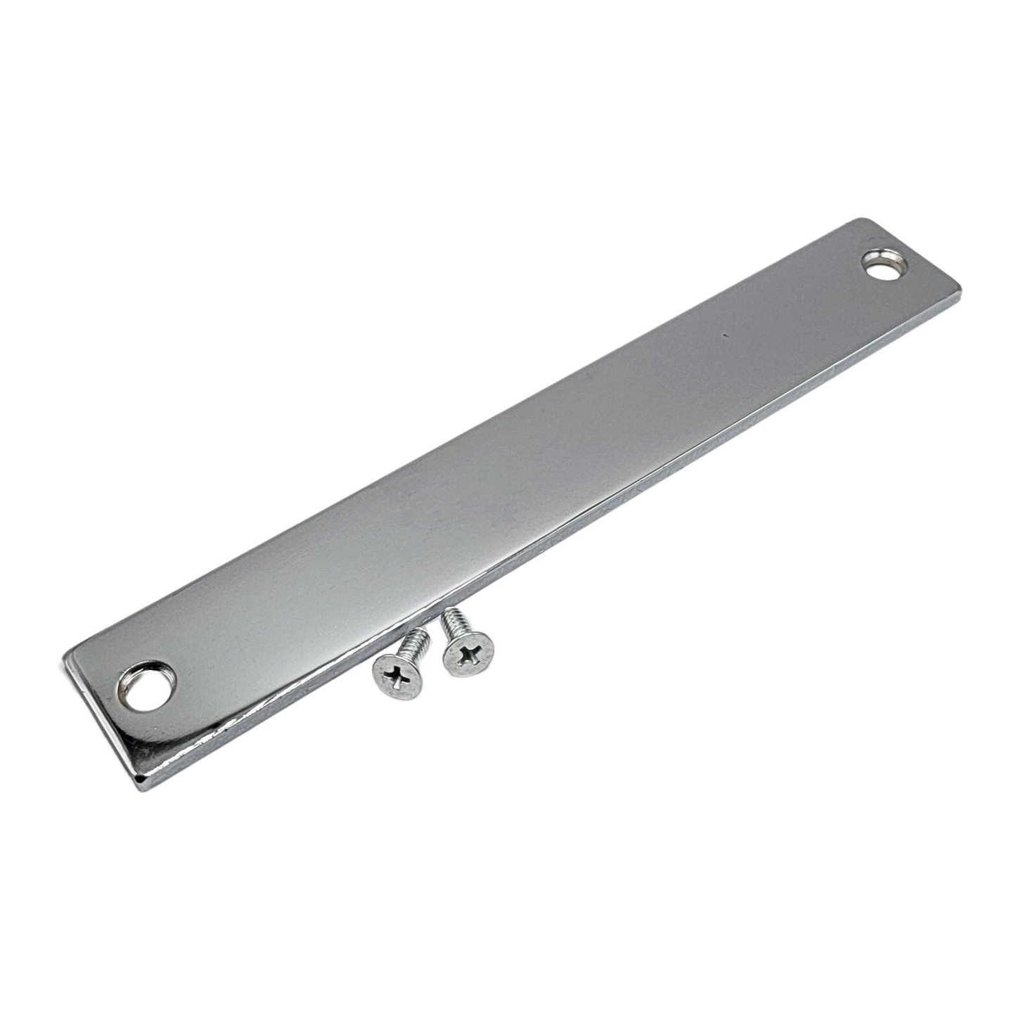 mortise lock filler plate 1-1/4 x 8 polished chrome