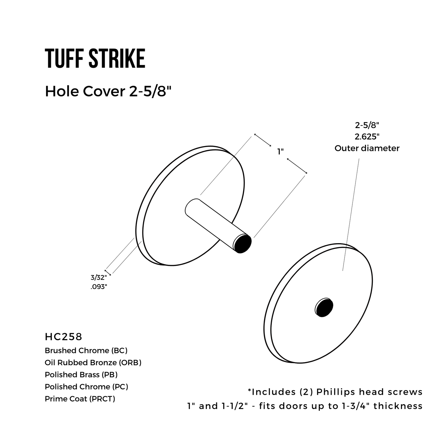 Hole Cover 2-5/8"