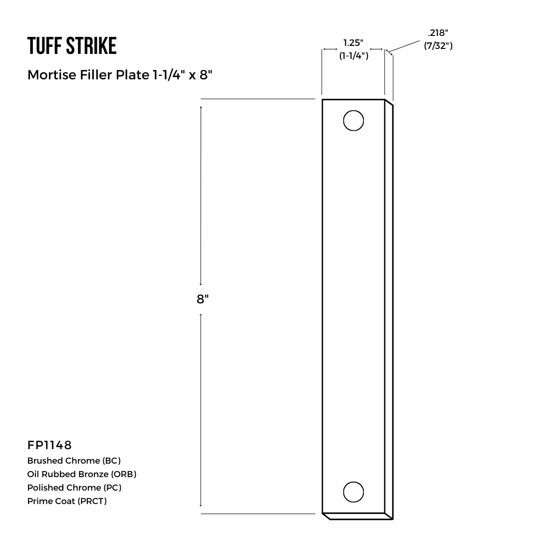 Filler Plate 1-1/4" X 8"